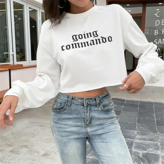 Going Commando - Long Sleeve Crop Top – Betty's & Bro's