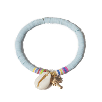 Bracelet de cheville / bracelet ciel bleu poterie douce
