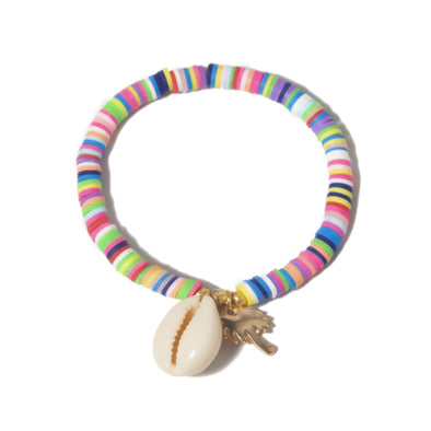 Bracelet de cheville / bracelet multicolore en poterie douce