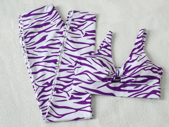 Purple Zebra Stripe 2Pc Set