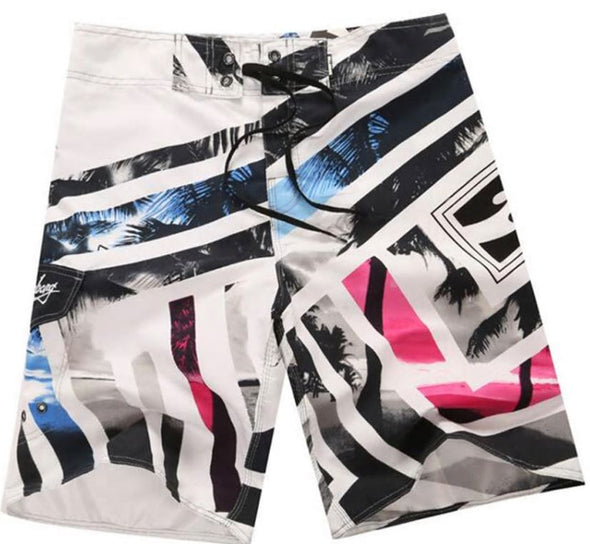Welcome to the Jungle | White Men's Boardshort