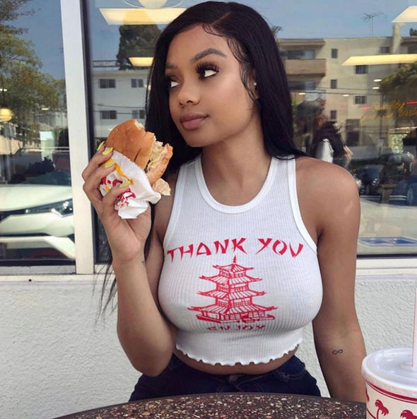 Thank You, Enjoy Crop Top